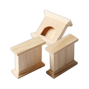 Cheminée en bois massif naturel pour maison de poupée, plantes succulentes miniatures, accessoires décoratifs, jouet BJD - Product Image 5