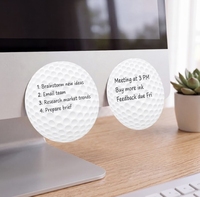 Bloc-notes rond en forme de balle de golf - Papier à notes circulaire créatif pour le bureau et les études - Autocollant pour messages