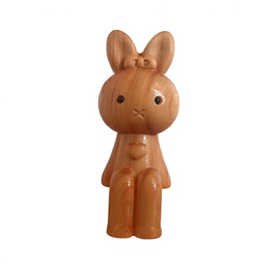 Ornements de lapin en bois sculpté Ya <span class=keywords><strong>Bai</strong></span>, style dessin animé, pendentif de sac pour enfants, cadeau, entièrement fait main, design moderne, mignon, pour petite amie, tendance - Product Image 1