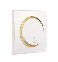 Interrupteur mural moderne à bouton-poussoir, standard UE, unipolaire, 1 gang, 1 voie, durable, installation facile, 10A 250V, en PC blanc