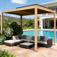 Pergola moderne personnalisée en aluminium thermolaqué pour l'extérieur, pavillon, gazebo, toit rétractable motorisé pour jardin, sur mesure