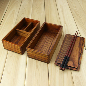 2020 nuevo de madera caja de almuerzo Bento <span class=keywords><strong>2</strong></span> niveles de japonés de madera cajas de almuerzo de Bento - Product Image 5