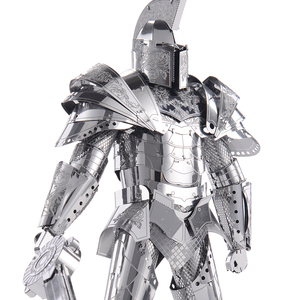 Puzzle 3D en métal Piececool <span class=keywords><strong>Black</strong></span> Knight, assemblage DIY, modèle de figurine d'armure moderne, impression UV, décoration de bureau, cadeau de collection - Product Image 4