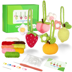 Kit de crochet fait main pour plante en pot de fraises, matériel végétal, écologique, jetable, pour femmes débutantes, cadeau de bricolage pour anniversaire/mariage - Product Image 4