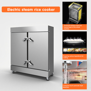 เครื่องนึ่งอาหารไฟฟ้าขนาด50กก. แบบม้วนทำจากสแตนเลส12ถาดเครื่องนึ่งอาหารความจุขนาดใหญ่ - Product Image 2