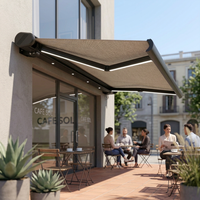 Tenda da Sole Motorizzata in Alluminio per Villa, Patio e Balcone con Opzione Luce LED Integrata, Direttamente dalla Fabbrica
