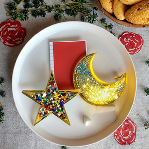 قالب راتنج الإيبوكسي قمر ونجمة، قالب شمع سيليكون على شكل قلعة، ديكور منزلي لعيد مبارك ورمضان، قوالب هلال عربي - Product Image 6