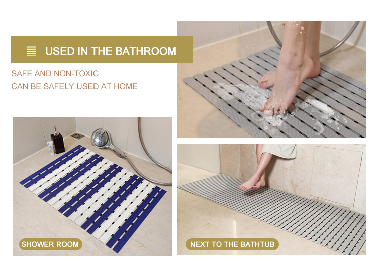 Manufacturer Shower Non Slip Bathroom anti slip extra long large bath mat(图3)