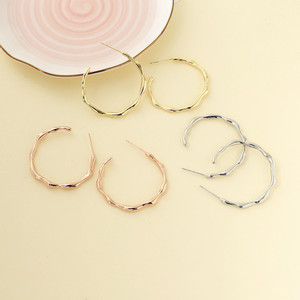 <b>Hoop</b> Earrings For Women Gold Rose Gold <b>Silver</b> Irregular Geometric Design Everyday Wear 925 Sterling <b>Silver</b> Needle Earrings - Product Image 1