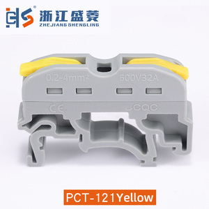 PCT-121 alat sambungan cepat Gratis tuas blok Terminal penjepit pegas dengan kaki terpasang Din satu arah menghubungkan multiwarna - Product Image 3