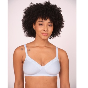 Sujetador tipo camiseta premium ligeramente acolchado con encaje para mujer, copa suave, sin costuras, cómodo, elegante, para uso diario. - Product Image 3