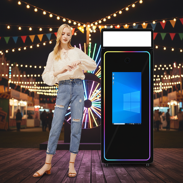 Newest 70 Inch Magic Mirror Photo Booth with Camera Interactive With Printer and Camera in Usa