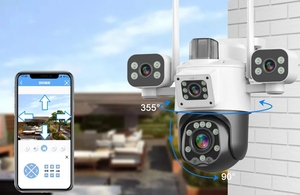 4K 4เลนส์กล้องแสงอาทิตย์ AOV 7x24hr การบันทึกอย่างต่อเนื่อง4G PTZ ติดตามอัตโนมัติ IP66กันน้ำ - Product Image 5