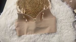 Reggiseno Lucido Senza Impronte, Modelli Sottili, Sexy, Traforato, con Spalline Sottili, per Seno Piccolo, Confortevole, Senza Ferretto - Product Image 3