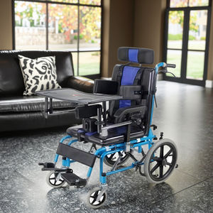 Sedia a Rotelle Manuale Pieghevole per Bisogni Speciali, per Paralisi Cerebrale, con Supporti Multi-Angolo, Telaio in Acciaio, Capacità 75KG - Product Image 4