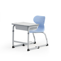 Meubles et équipements de classe pour l'école préscolaire, ensemble bureau et chaise individuels réglables en hauteur pour un seul élève