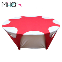 Superposition de table ronde en Spandex de 60 pouces et 72 pouces
