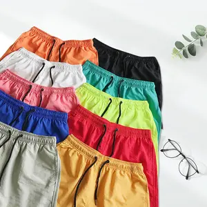 Summer Men's Summer Hip Hop Printed Pants 3D Custom Logo Loose Beach Wear Swimming Shorts Wholesale Pure Color Pattern Pocket