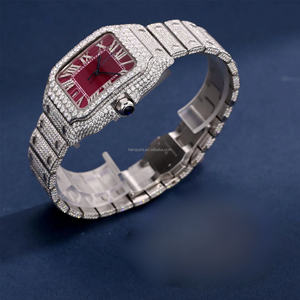 นาฬิกาข้อมืออะนาล็อกหรูหราแบบกำหนดเอง FIFE ตัวเรือนเงิน ประดับเพชรโมอิสซาไนต์คุณภาพสูง ดีไซน์เต็มตัวแบบฮิปฮอป สำหรับทั้งชายและหญิง ตัวเรือนอัลลอยด์ ระบบอัตโนมัติ - Product Image 3