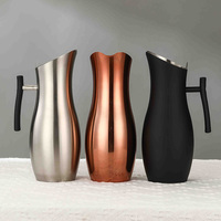 Pichet moderne en acier inoxydable 304 pour eau froide et lait, pot à eau en métal pour un rangement pratique et élégant