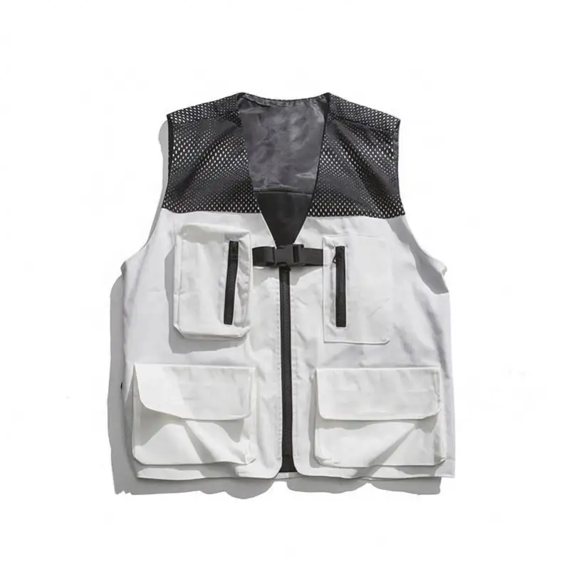 Oem Fabrikant Custom Vest Vesten & Vesten Persoonlijkheid Grote Pocket Cargo Top Taille Jas