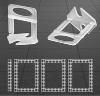 Clips de système de nivellement de carreaux 1/8 ", faciles à démonter, outils de système de nivellement de carreaux pour carreaux de céramique mur/sol