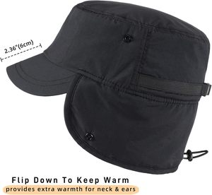 كونيكتيلي الرجال للماء مبطنة بالكامل فو الفراء تصميم شخصية أنيقة قبعة الشتاء أغطية أذن دافئة للصيد - Product Image 4