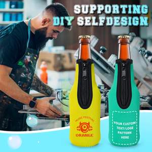 Fundas Aislantes para Botellas de Cerveza, Fundas de Neopreno Sublimadas con Cierre, Mantienen las Bebidas Frías, para Fiestas de Verano - Product Image 5