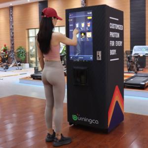Distributeur automatique de protéines intelligent avec écran tactile WiFi de 32 pouces, 220V, SDK, accepte les cartes de crédit/QR/code QR/pièces de monnaie pour les boissons instantanées au café et aux protéines - Product Image 3