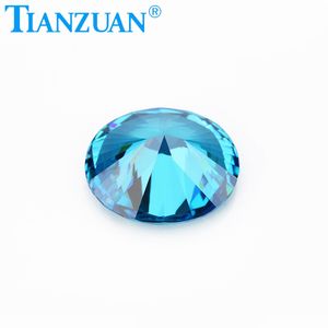 6A di alta qualità cubic zirconia aqua blu gemme ovale forma sciolto pietre preziose - Product Image 4