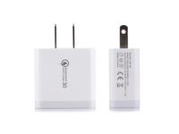 Pengisi Daya Cepat USB Tunggal Tahan Api PD 3.0 dengan Steker US, Adaptor Perjalanan USB untuk Pengisian Cepat Ponsel