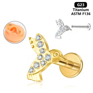 Pendientes de paloma de la <span class=keywords><strong>paz</strong></span> de aleación de titanio, accesorios para piercing corporal para hombres <span class=keywords><strong>y</strong></span> mujeres, pendientes que simbolizan la <span class=keywords><strong>paz</strong></span>, exquisitamente elaborados - Product Image 1