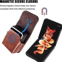 Fit pour Samsung Z Flip 6 étui étui Flip 7 ceinture Clip pochette en cuir portefeuille pour Motorola Razr + 2025 étui