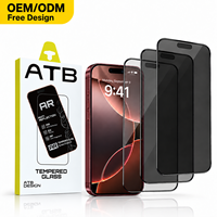 Pelindung Layar Kaca Tempered Anti Reflektif Anti Spy 9H High Alumina untuk iPhone 18 17 16 Pro Max Full Cover Bebas Gelembung