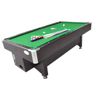 Table de jeu élégante de billard snooker à pièces avec retour automatique de boule dessus en marbre coussins MDF avec accessoires gratuits