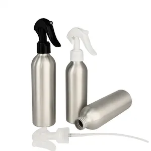 Botellas de aluminio de vapor fino, envases de aluminio de 50ml, 100ml, 200ml, 1oz, 2oz, 4oz, plateadas con pulverizador, gran oferta