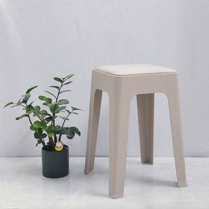 Vietnam Manufacturer <b>Padded</b> Plastic <b>Stool</b>, Multi-Purpose Thickened Stackable Seating with Durable Lightweight Design - Product Image 2