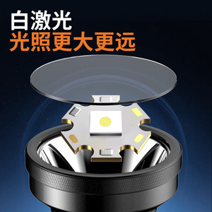 ไฟฉาย LED แบบพกพา ชาร์จได้ ผลิตจากอลูมิเนียมอัลลอยด์ อายุการใช้งาน 50,000 ชั่วโมง สำหรับใช้ในบ้านกรณีฉุกเฉิน - Product Image 4