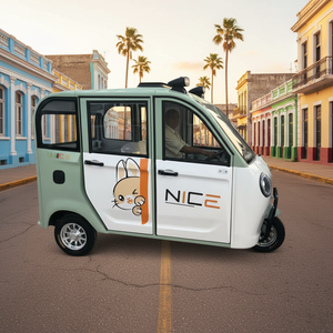 Nouvelle conception de tricycle électrique à trois <span class=keywords><strong>roues</strong></span> avec cabine fermée pour passagers, quatre portes, Tultuk <span class=keywords><strong>Taxi</strong></span>, <span class=keywords><strong>moto</strong></span>, best-seller pour adultes - Product Image 1