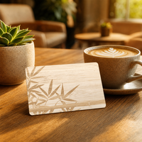 Individuelle RFID-Hotelschlüsselkarte aus Holz mit Lasergravur NFC216 Öko-Recycelbare Bambus-Holz-Visitenkarten