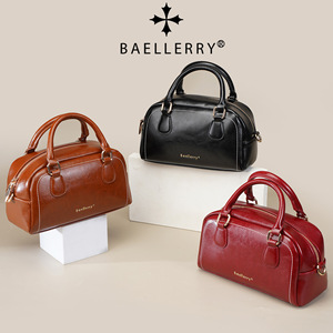 กระเป๋าบอสตันสำหรับผู้หญิงแบรนด์ Baellerry สีดำ ปิดด้วยซิป แฟชั่นทันสมัย ใช้สะพายข้างหรือถือได้ เหมาะสำหรับใช้ในชีวิตประจำวัน - Product Image 3