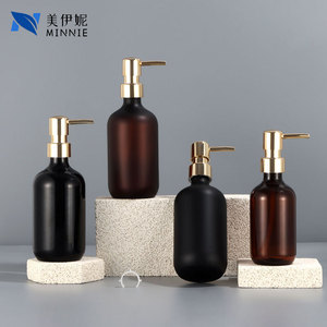 Minnie 500ml Pump Bottle Frosted Pet Electroplated For Lotion <b>Shampoo</b> Shower Gel Cosmetics - Product Image 2