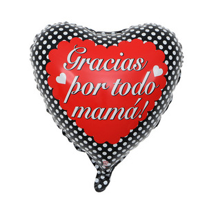 Gran oferta 18 pulgadas español rojo Feliz Día DE LA MADRE Feliz Dia Mama Mom Foil Globos corazón Dia De La Madre Globos para fiesta Deco - Product Image 2