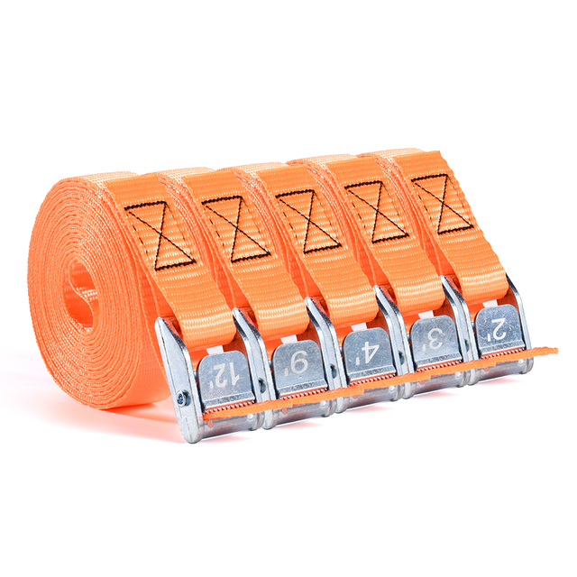 450KG BS 25mm 1" Cam Buckle UV Protected Polyester Strap Size Assorted Endless Custom Engraving Cam Buckle Lashing Strap
