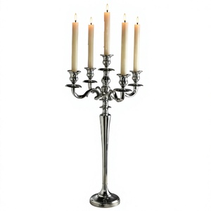 Support de bougie en métal à 5 bras, durable et personnalisable, résistant à la chaleur, écologique, en aluminium massif, 2026 - Product Image 1