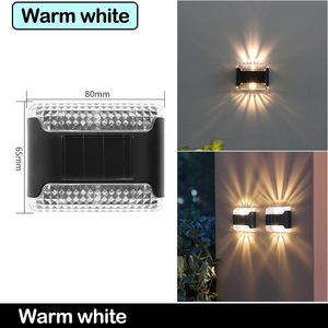 Lampe murale solaire LED pour extérieur, lumière ambiante de jardin, étanche, éclairage de rue à économie d'énergie, décoration de cour et de balcon, lampes solaires - Product Image 4