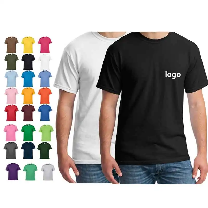 Wholesale Premium 100% cotton blank t shirts Customize design unisex Printing logo white black t shirts men plain custom shirts