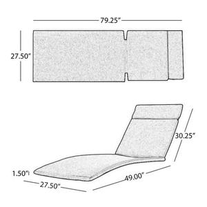 Salem Outdoor Chaise Lounge Cojín Juego de 2 (Sin Chaise Lounge) - Product Image 4