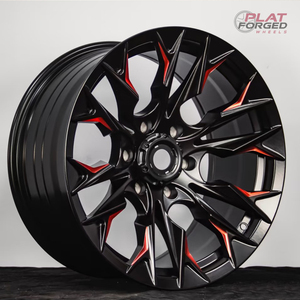 ล้ออัลลอยสีดำเงา<span class=keywords><strong>ขอบ</strong></span>แดง18 19 20 21 22นิ้ว5X114.3 5X120 6X139.7เน้นเสียงสำหรับรถเ<span class=keywords><strong>ก</strong></span>๋งฮอนด้าโตโยต้าฟอร์ด SUV - Product Image 5