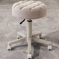 Chaise de Salon de Coiffure Professionnelle en Gros, Tabouret de Bar Pivotant Sans Dossier Réglable pour Salon de Beauté